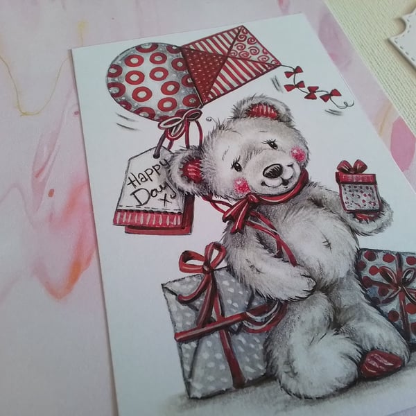 Card and gift tag. Birthday card. Celebratory card. Ref 449