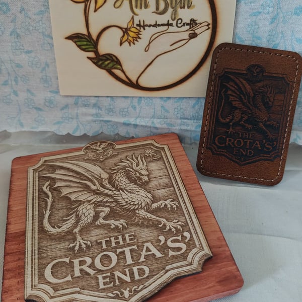 Personalised wooden coasters