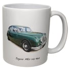 Jaguar Mk2 3.8 1964 (Green) - 11oz Ceramic Mug for Classic British Car fan