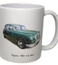 Jaguar Mk2 3.8 1964 (Green) - 11oz Ceramic Mug for Classic British Car fan