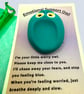 Green Worry Stone Owl - Emotional Support Owl Fidget Stone - Image 4