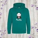 Personalised Panda Hoodie For Children – Cute Custom Animal Jumper With Name