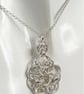 Sterling Silver Chainmaille Medallion Pendant Necklace - Image 10