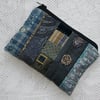 Blue patchwork purse