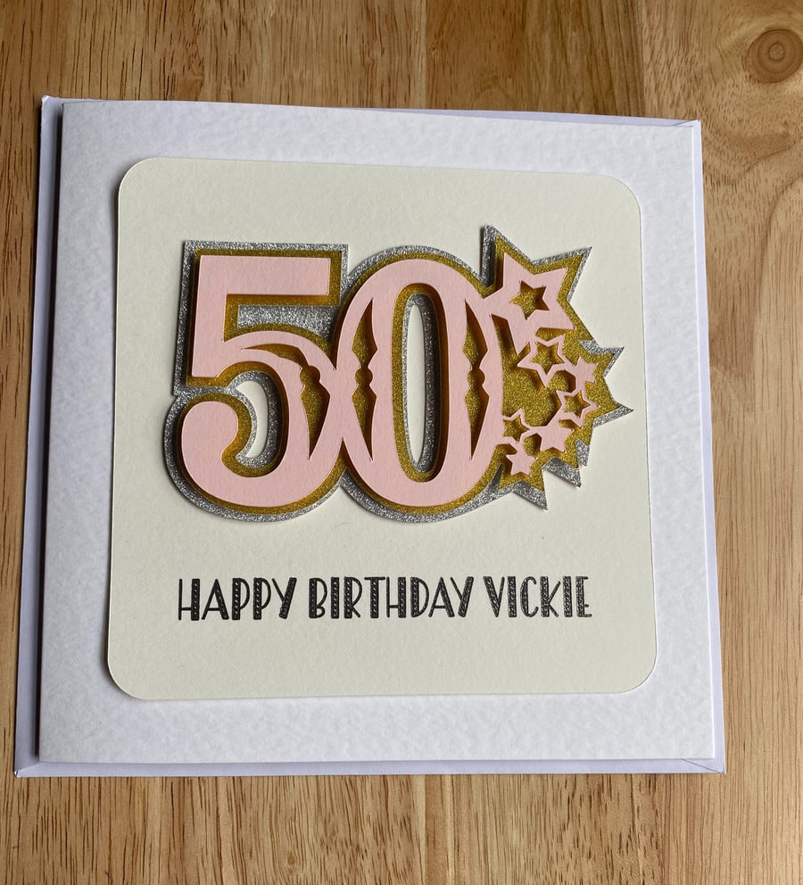 Personalised Age Card - 10, 18, 20, 30, 40, 50 