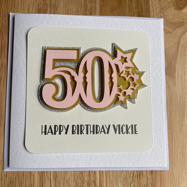 Personalised Age Card - 10, 18, 20, 30, 40, 50 