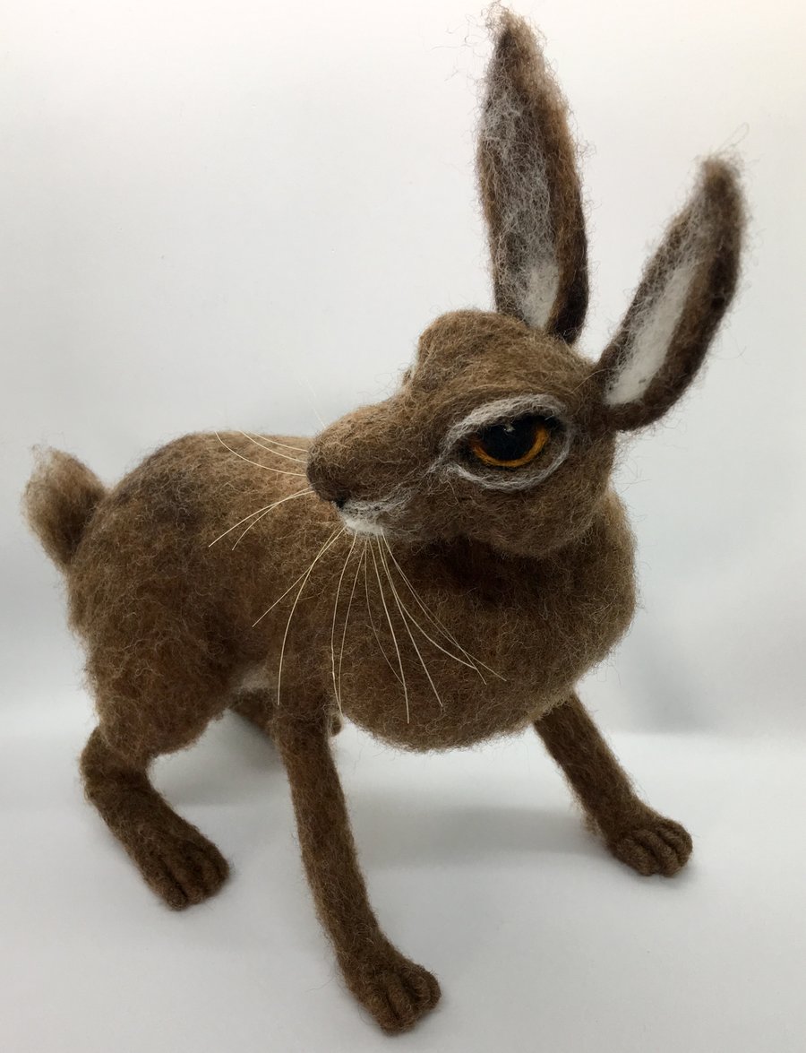 Hare - Original needle felted sculpture