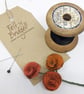 Small felted flowers posy brooch in shades of orange - vintage inspired - Image 1