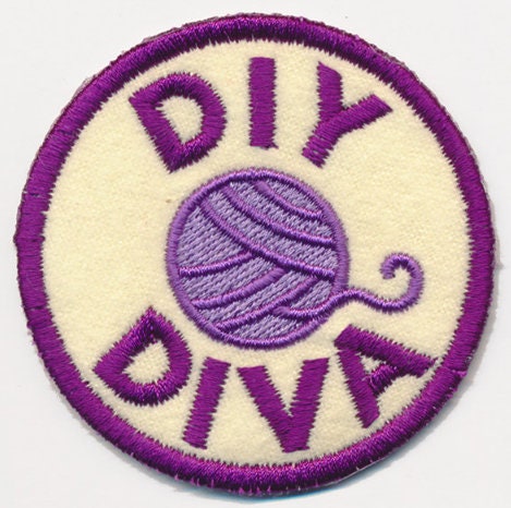 DIY Diva Embroidered patch for jackets, sweatshirts, bags & more