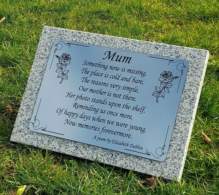Replacement Laser Engraved Memorial Plaque Plate Non Fade Non Rust Plate