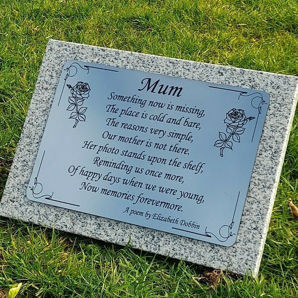 Replacement Laser Engraved Memorial Plaque Plate Non Fade Non Rust Plate