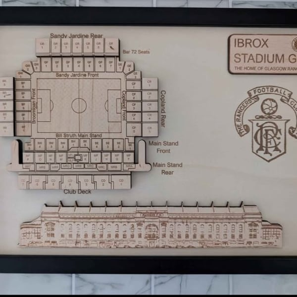 Glasgow Rangers Ibrox Stadium wall plaque