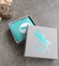 Geometric silver studs, Triangle stud earrings - Image 6