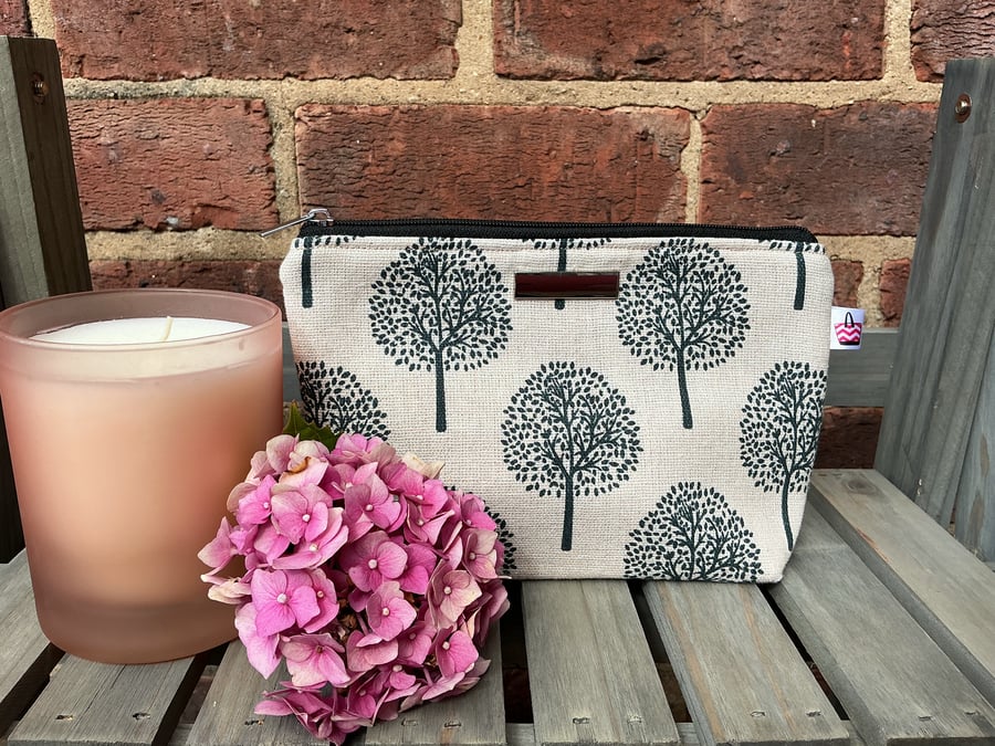 Black Tree Zip Pouch