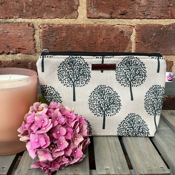 Black Tree Zip Pouch