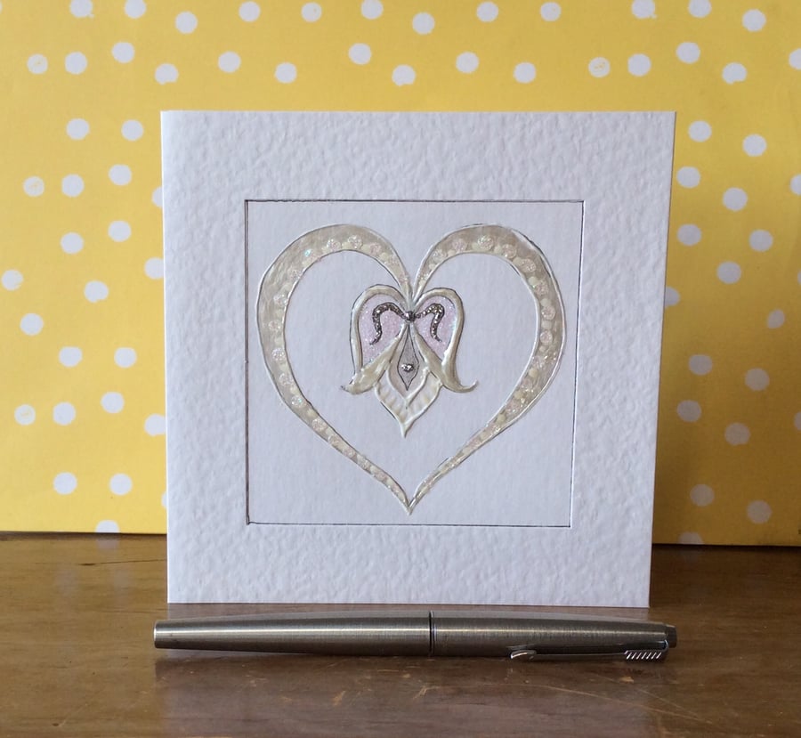 'I Saw It On The Wall' Wedding Card. 