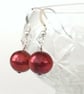 Red pearl earrings - Image 1