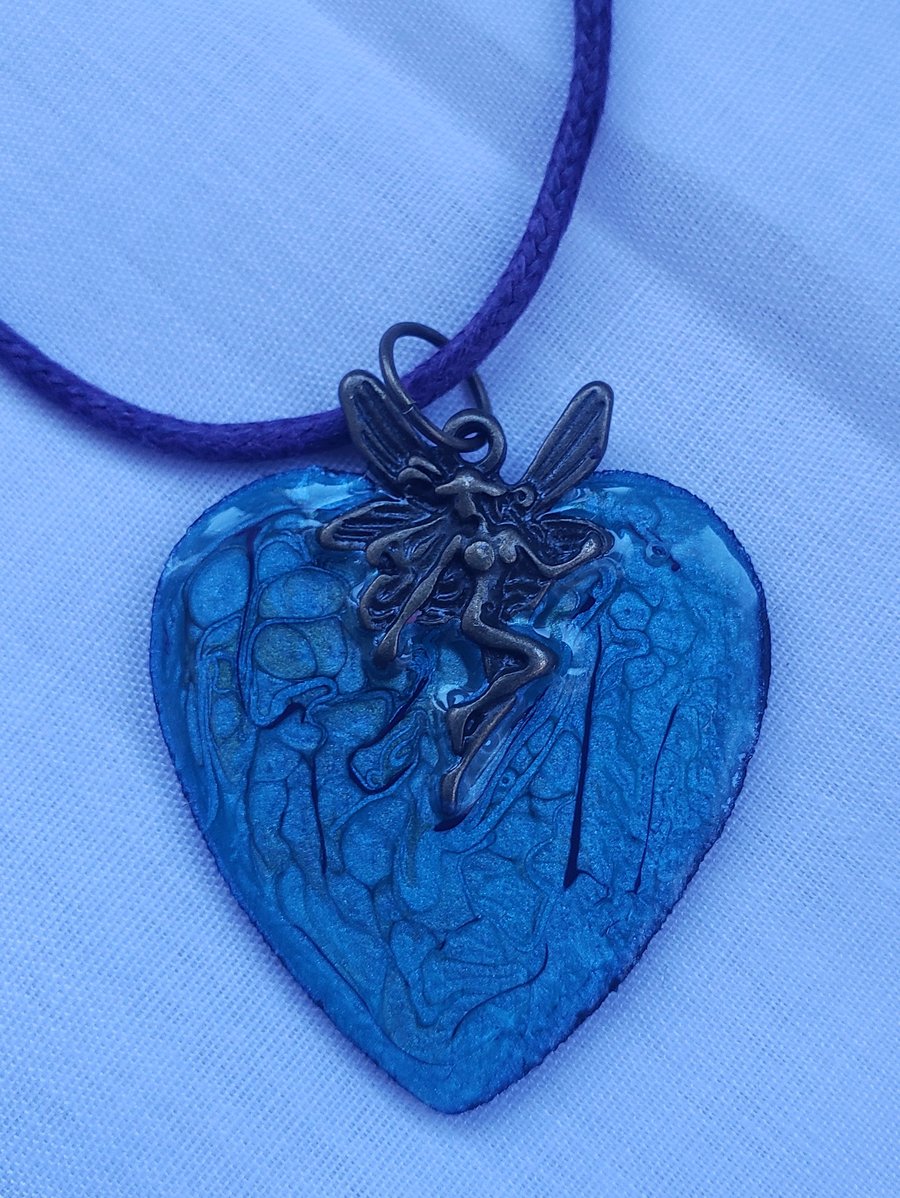 Lightweight colourful fairy pendant