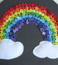 Rainbow Button Wall Art, Rainbow Picture, Button Art - Image 3