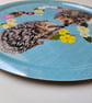 Hedgehogs in Primrose heart melamine tray, wildlife gift, serving tray - Image 5