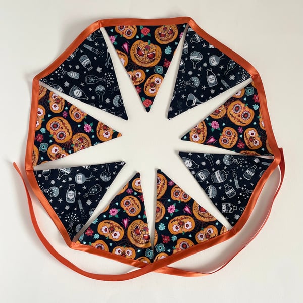 Scary Pumpkins Bunting - Small & reversible