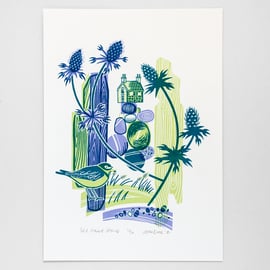 "Sea Holly House" screen print