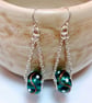 Lampwork Bead & Chain Earrings.