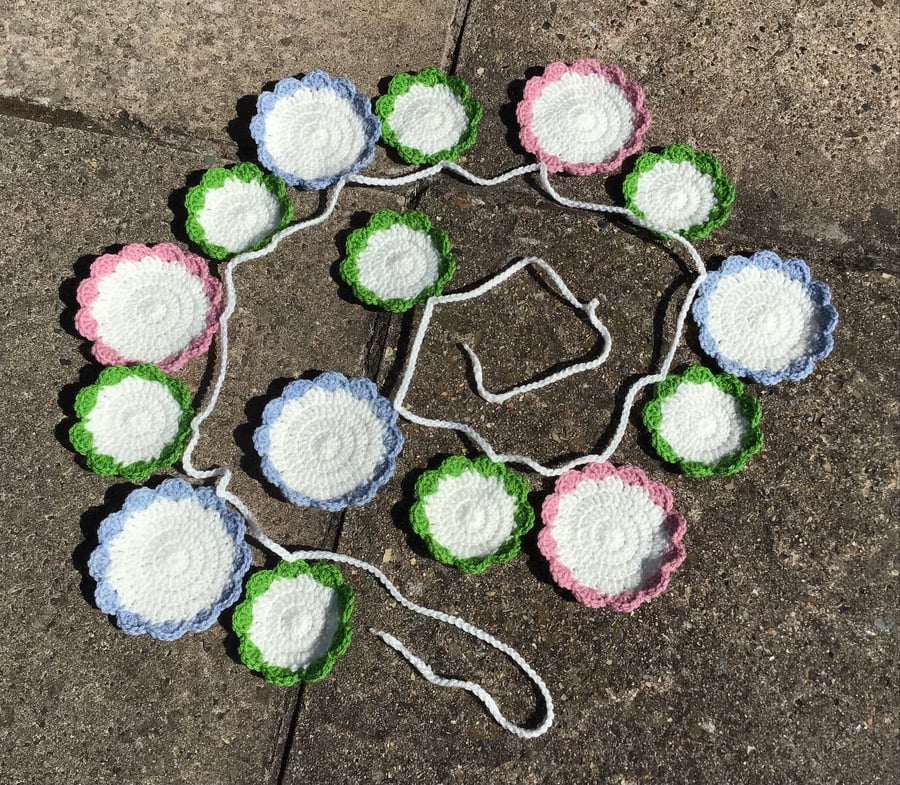  Crochet flower bunting - SUMMER SALE 50% OFF