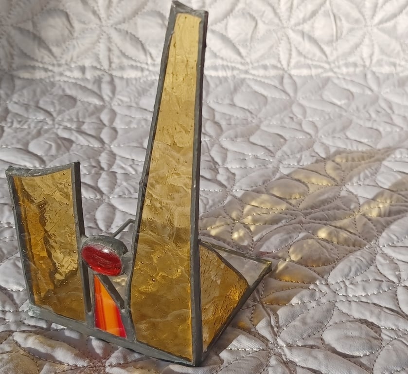 Stained Glass Tealight Candle Holder Suncatcher
