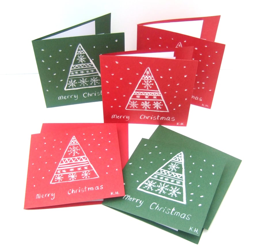Christmas Cards-pack of 5, Hand Painted