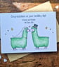 Personalised wedding card in multiple colours, Customised bride and groom card - Image 5