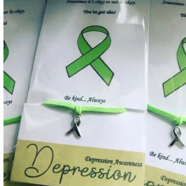 Depression awareness wish bracelets x6 bundle of mental wellbeing bracelets 