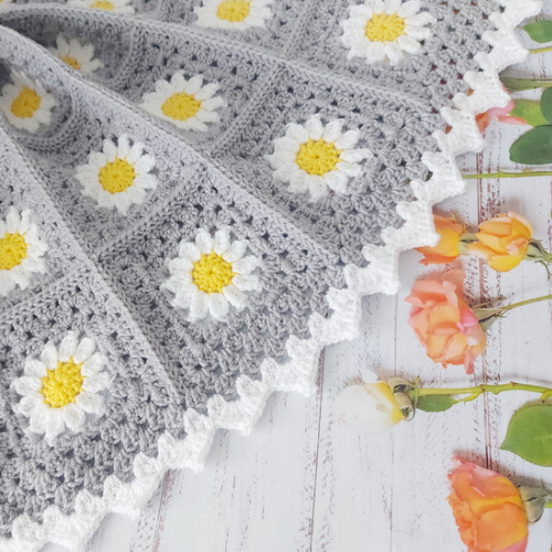 Crochet Daisy Baby Blanket