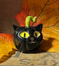 Kitkin small ceramic cat pumpkin decoration - Image 4