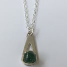 Emerald Birthstone Drop pendant 