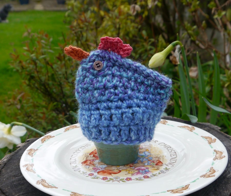 Easter Egg Cosy Blue Chicken