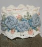 Embroidered and Knitted Cuff - Roses on  ivory lace - Image 4