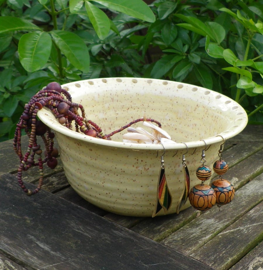 Jewellery bowl earrings keeper jewelry ceramics pottery ceramic handthrown
