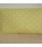 Tempur Travel Pillow Cover SMALL Polka Dots Yellow and White Spots 16x10 
