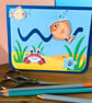 Handmade Interactive Swimming Fish Card - Image 2