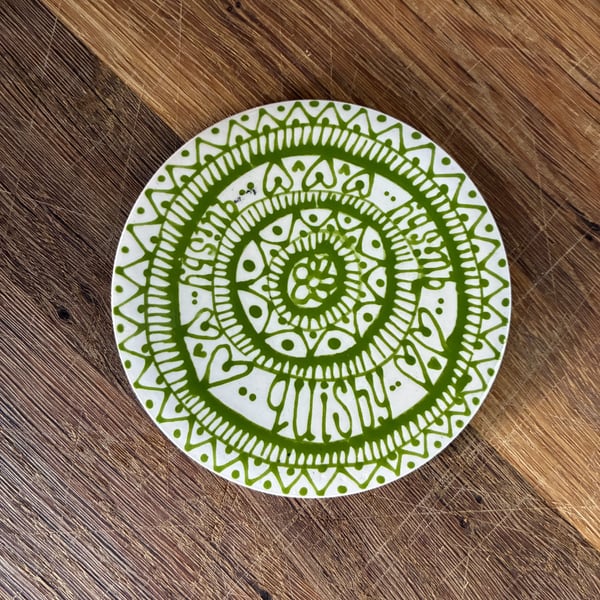 Hand Painted Olde English Insults Coaster