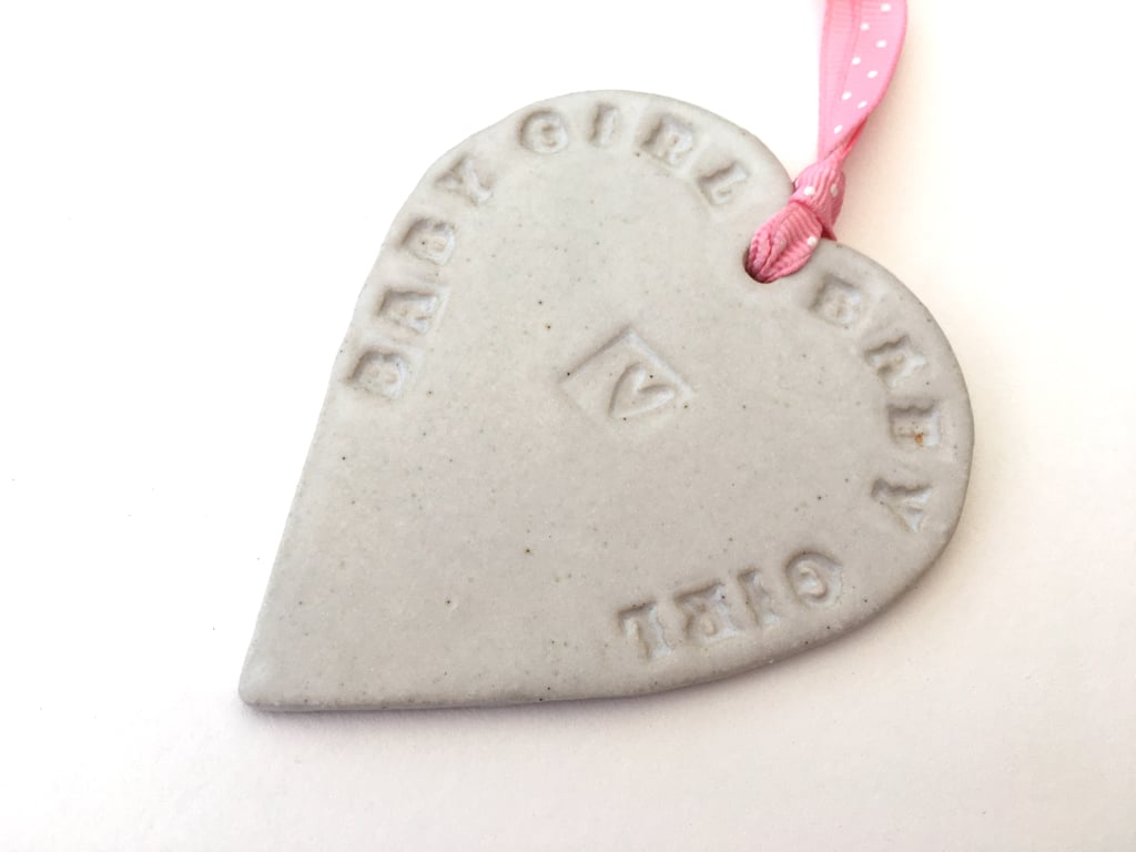 Loveheart hanger, ceramic lovehearts, gift idea, home decor, pottery