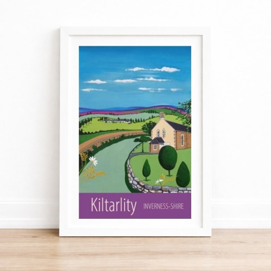 Kiltarlity Inverness-shire travel poster print by Susie West
