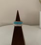 Colourful sky blue beaded ring - Image 4