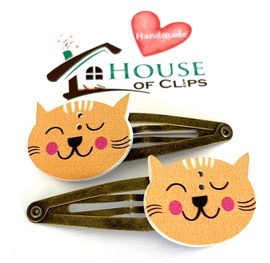 Victorian Hair Clip Collection - Celia Cat Hair Clips - Cat Hair Snaps - Cat Cou