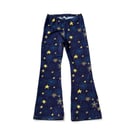 Stars and Snowflake Navy Kick Flare Leggings 
