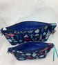 Seaside makeup bag, Nautical zip bag, 2 size options, Handmade - Image 10