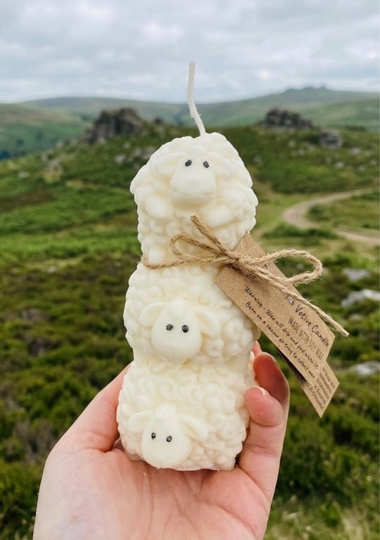 Flock of North Devon Sheep Candle 