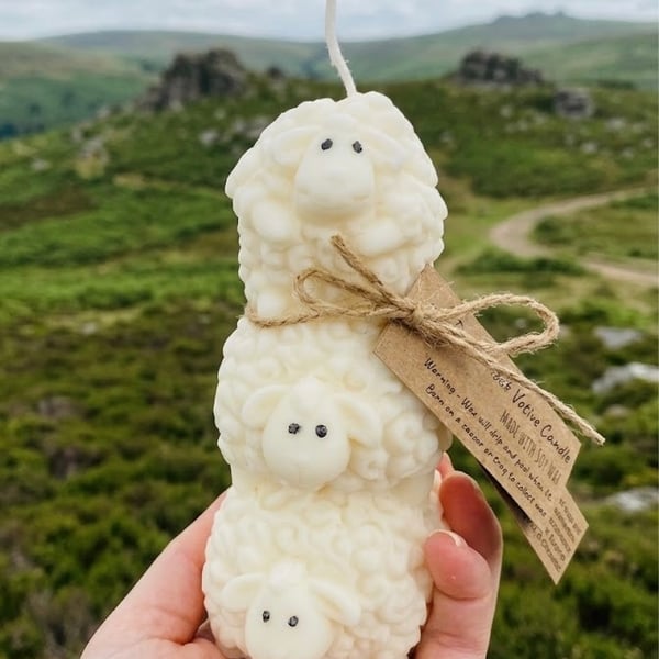 Flock of North Devon Sheep Candle 