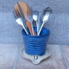Cutlery and utensil drainer toothbrush holder pottery handmade  